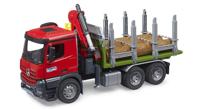 bruder MB Arocs houtvrachtwagen met laadkraan en grijper modelvoertuig - thumbnail
