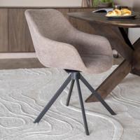 Eleonora Draaibare Eetkamerstoel 'Mamé' kleur Bruin - thumbnail