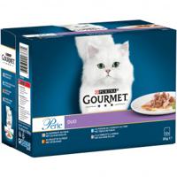 Gourmet Perle Duo Land & Zee kattenvoer 12x85 gr - thumbnail