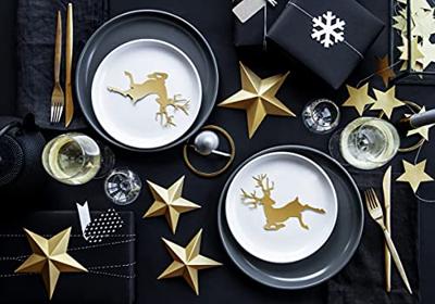 Decoratie Sterren Goud 6 stuks