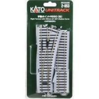 H0 Kato Unitrack 2-853 Wissel, Rechts 215 mm 1 stuk(s) - thumbnail