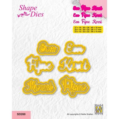Nellie's Choice • shape die tekst fijne kerst 6st.