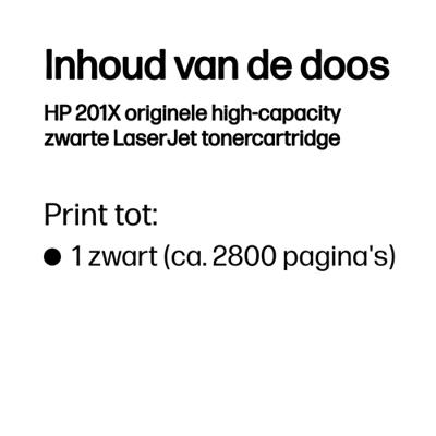 Toner HP 201X Zwart