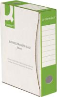 Q-CONNECT archiefdoos, A4, rug 8 cm, in karton van 400 g/m², wit-groen - thumbnail
