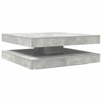 Salontafel 360 graden draaibaar 90x90x34,5 cm betongrijs - thumbnail
