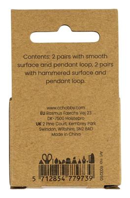 Creativ Company Grote oorbellen met oog, d 15 mm, dikte 3 mm, verzilverd, 2x2 paar/ 1 doos Creativ Company Grote oorbellen met oog, d 15 mm, dikte 3 mm, verzilverd, 2x2 paar/ 1 doos