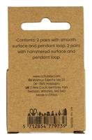 Creativ Company Grote oorbellen met oog, d 15 mm, dikte 3 mm, verzilverd, 2x2 paar/ 1 doos - thumbnail