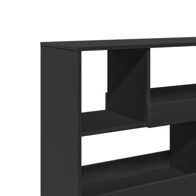 Kamerscherm 100x33x125,5 cm bewerkt hout zwart - thumbnail