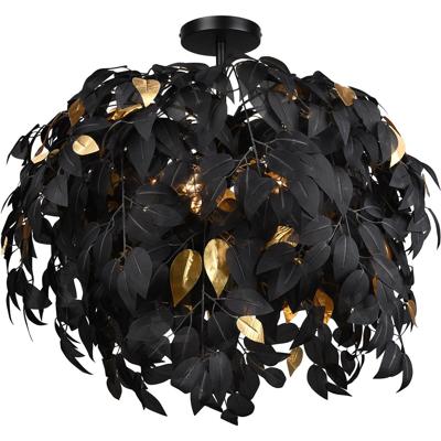 LED Plafondlamp 3-lichts E14 Mat Zwart/Goud - Aluminium Design