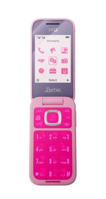HMD Barbie Phone - De iconische telefoon in opklapformaat, dubbel display voor binnen en buiten, make-upspiegel, besturingssysteem met verrassingen, VGA-camera en flitser