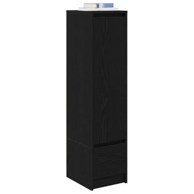 Highboard 29,5x34x119,5 cm spaanplaat zwart eikenkleurig Highboard 29,5x34x119,5 cm spaanplaat zwart eikenkleurig