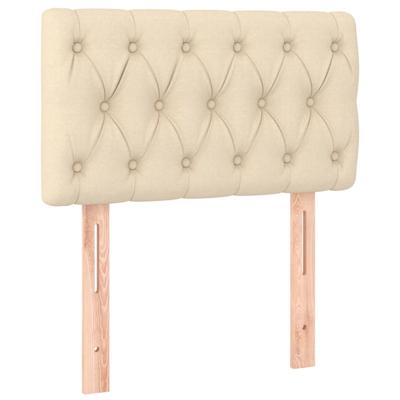 Boxspring met matras stof crèmekleurig 180x200 cm