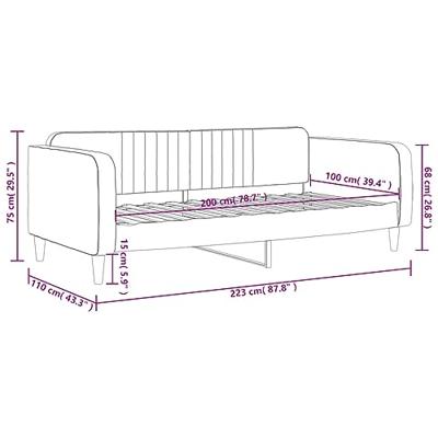 Slaapbank 100x200 cm fluweel zwart Slaapbank 100x200 cm fluweel zwart