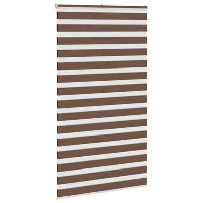 VidaXL Zebra rolgordijn 130x200 cm stofbreedte 125,9cm polyester bruin VidaXL Zebra rolgordijn 130x200 cm stofbreedte 125,9cm polyester bruin