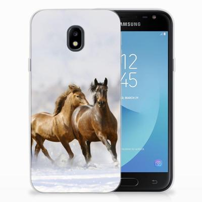 Samsung Galaxy J3 2017 | TPU Hoesje | Paarden Samsung Galaxy J3 2017 | TPU Hoesje | Paarden