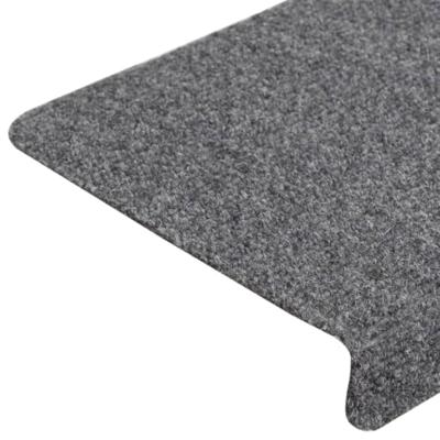 VidaXL Trapmatten zelfklevend 5 stuks 65x21x4 cm lichtgrijs rechthoekige rand VidaXL Trapmatten zelfklevend 5 stuks 65x21x4 cm lichtgrijs rechthoekige rand