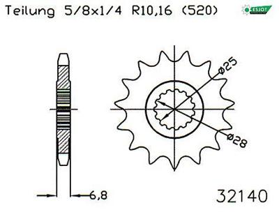 ESJOT Sprocket 520 14z standard