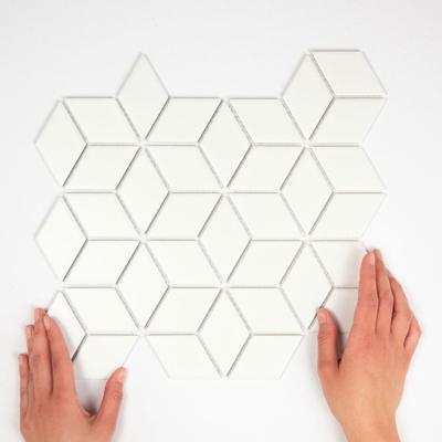 Mozaiek Paris Cubic Mat Wit 4,8x8,1