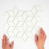 Mozaiek Paris Cubic Mat Wit 4,8x8,1 - thumbnail