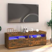 Tv-meubel met LED-verlichting 120x35x40 cm gerookt eikenkleurig - thumbnail