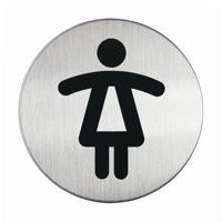 Infobord pictogram Durable 4904 wc dames rond 83mm - thumbnail
