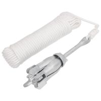 VidaXL Anker met touw inklapbaar 2,5 kg smeedijzer zilverkleurig - thumbnail