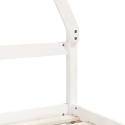 Kinderbedframe met lades 90x200 cm massief grenenhout wit - thumbnail
