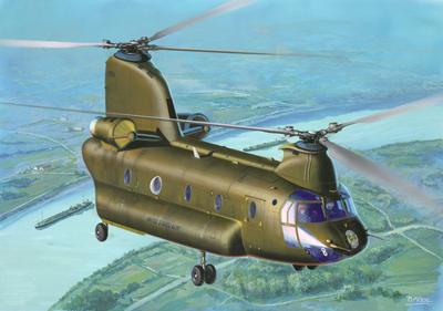 Revell modelbouwpakket - ch-47d chinook 1:144 - 104dlg. - incl. basiskleuren verf