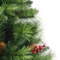 VidaXL Kunstkerstboom met scharnieren dennenappels en bessen 150 cm - thumbnail