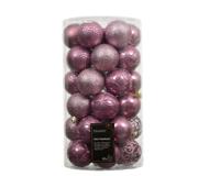 Kerstballen kunststof d6 cm pink 37 st II Decoris - Decoris - thumbnail