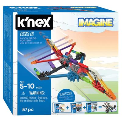 Cilgro K'nex bouwset - jumbo jet, 57dlg. Cilgro K'nex bouwset - jumbo jet, 57dlg.