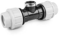 Schroef t-stuk voor PE/tyleen - 32mm x 1 binnendraad - 16 bar - thumbnail