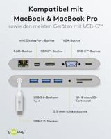 goobay USB-C Aluminium Multiport Adapter kaartlezer - thumbnail