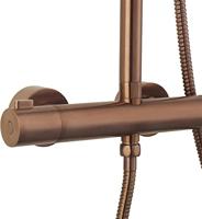 Ben Lavion 250 Cool regendoucheset met 4 straalsoorten Ø25cm geborsteld koper pvd - thumbnail