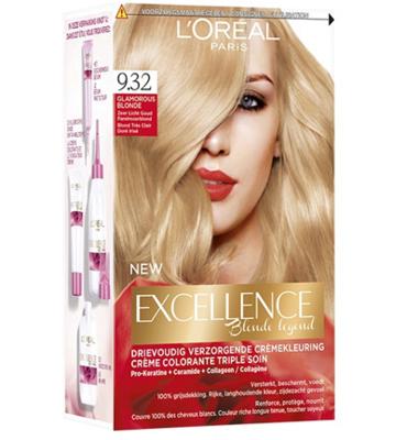 L’Oréal Paris Excellence Blonde Legend 9.32 - Licht parelmoer blond - Haarvef