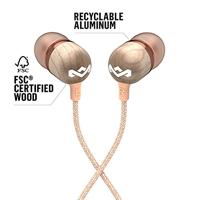 Marley Smile Jamaica In-Ear Oortjes – Oordopjes met 1-Knop Microfoon Bediening, Ruis Isolerend ontwerp 9.2mm Driver, Oordopjes Inbegrepen in 2 Maten voor Langdurig Comfort, Knoopvrij Draad - Koper - thumbnail