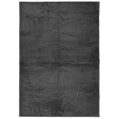VidaXL Vloerkleed iza laagpolig scandinavisch 140x200 cm antraciet VidaXL Vloerkleed iza laagpolig scandinavisch 140x200 cm antraciet