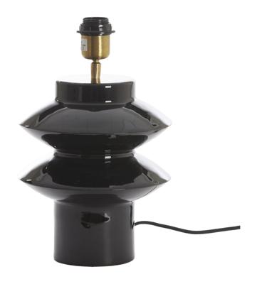 Light & Living Tafellamp 'Petch' 26cm, kleur Zwart (excl. kap)