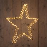 Metal 56 cmx7 cm 3D Star Black With 540Led Classic Warm kerstverlichting Anna's Collection - Annas collection - thumbnail
