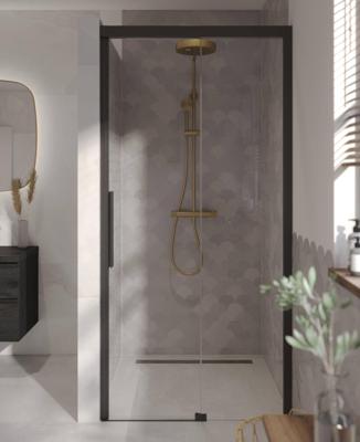 Ben IMotion schuifdeur naar rechts incl. antikalk 120x206cm mat zwart