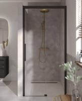 Ben IMotion schuifdeur naar rechts incl. antikalk 120x206cm mat zwart - thumbnail