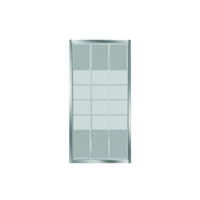 Nisdeur VM Go Avis 80x185cm Schuifdeur 4mm Veiligheidsglas Met Stroken Chroom - thumbnail