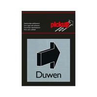 Bord Alulook Duwen - 80x80 mm zelfklevend. - thumbnail