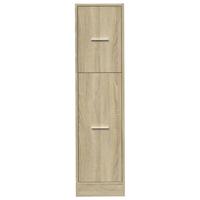 Apothekerskast 30x41x118 cm bewerkt hout sonoma eikenkleurig - thumbnail