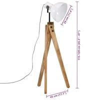 VidaXL Vloerlamp 25 w e27 45x45x120 cm wit - thumbnail