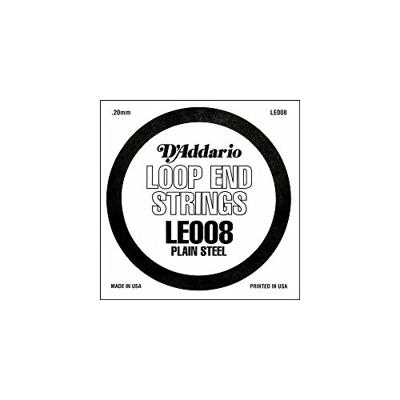 D&apos;Addario LE008 Single Plain Steel 008 Loop End Snaar voor banjo en mandoline
