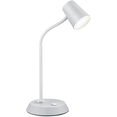 LED Bureaulamp 4W - Warm Wit 3000K - Rond Mat Wit Aluminium