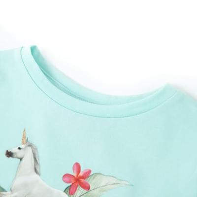 Kindershirt met korte mouwen 104 lichtzeeblauw