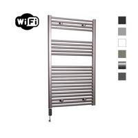 Elektrische Radiator Sanicare HWV Met Wifi 111,8x60 cm Inox Look 730W Met Thermostaat Zwart Linksonder Sanicare - thumbnail