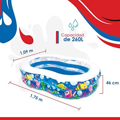 Familiezwembad 8-vormig met print van zeedieren Familiezwembad 8-vormig met print van zeedieren